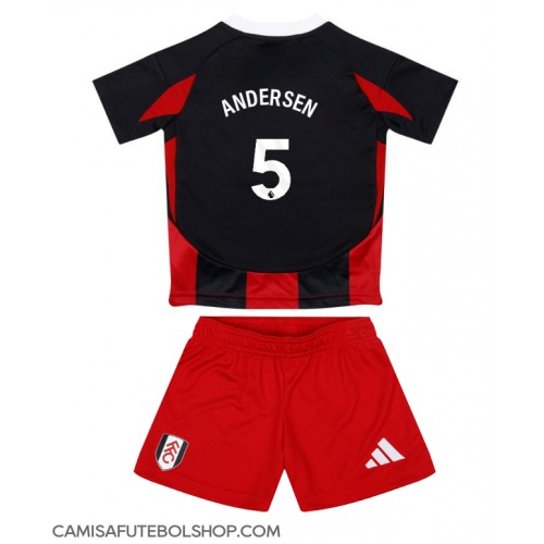 Camisa de time de futebol Fulham Emile Smith Rowe #32 Replicas 2º Equipamento Infantil 2024-25 Manga Curta (+ Calças curtas)